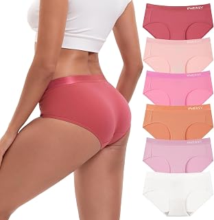 INNERSY 6 Pack Teen Girls Soft Cotton Underwear Sports Waist Comfortable Briefs (Teenager 10-16 Years)