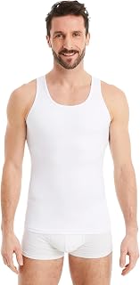 FINN Camiseta Reductora para Hombre con Efecto Vientre Plano - Camiseta Interior de compresión sin Mangas de algodón - Body Shaper para un Vientre más Plano - Ideal para ginecomastia