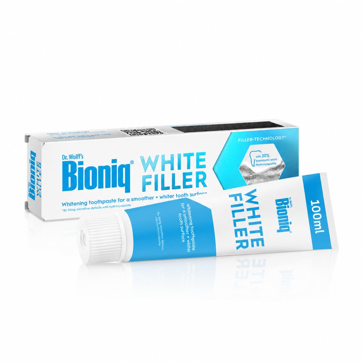 Bioniq® White Filler Toothpaste – 1 x 100 ml, Gentle Whitening with Hydroxyapati