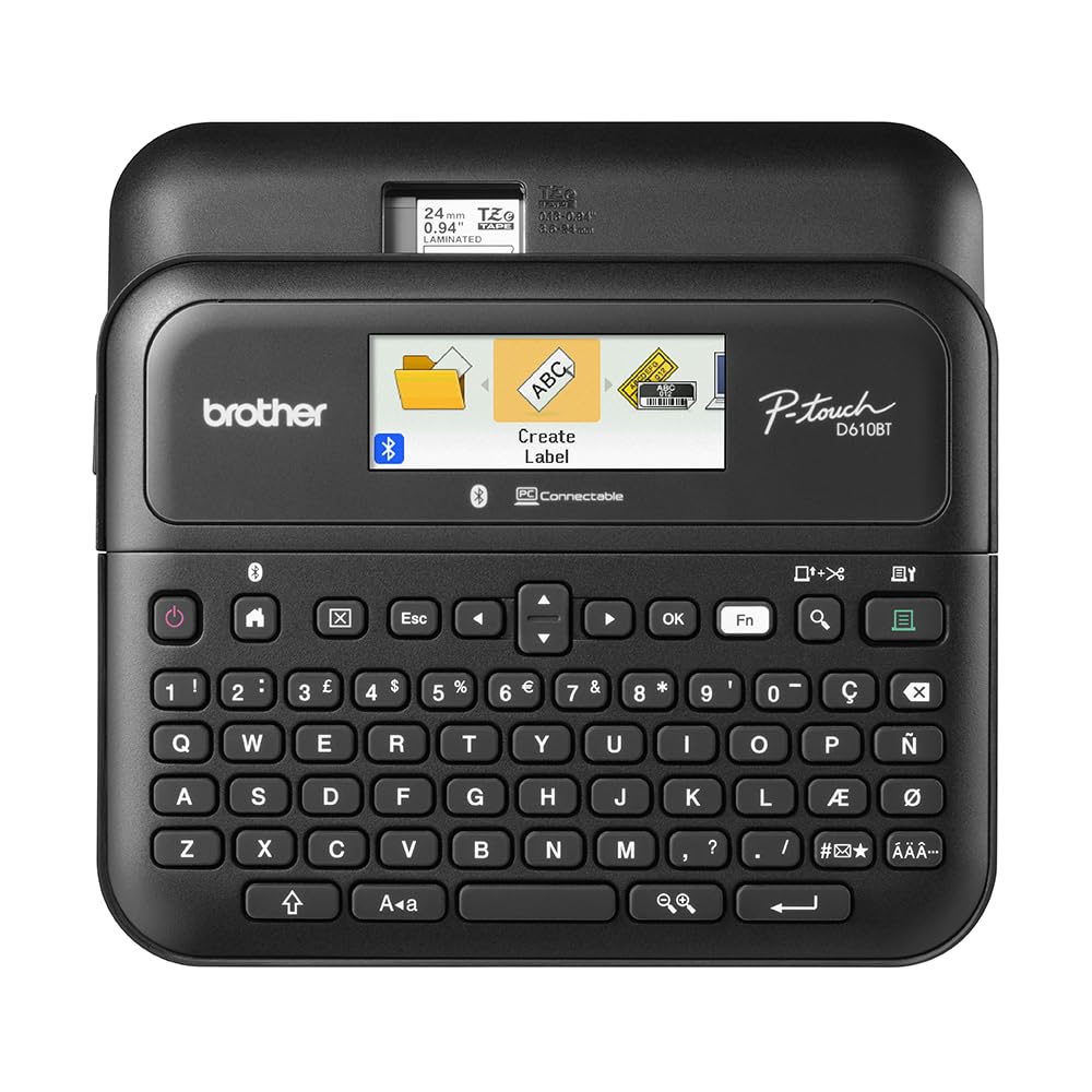Brother P-Touch PT-D610BT Business Professional Connected Label Maker with Bluet