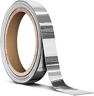 VViViD Gloss Silver Chrome Air-Release Vinyl Adhesive Tape Roll (1/2 Inch x 30ft)