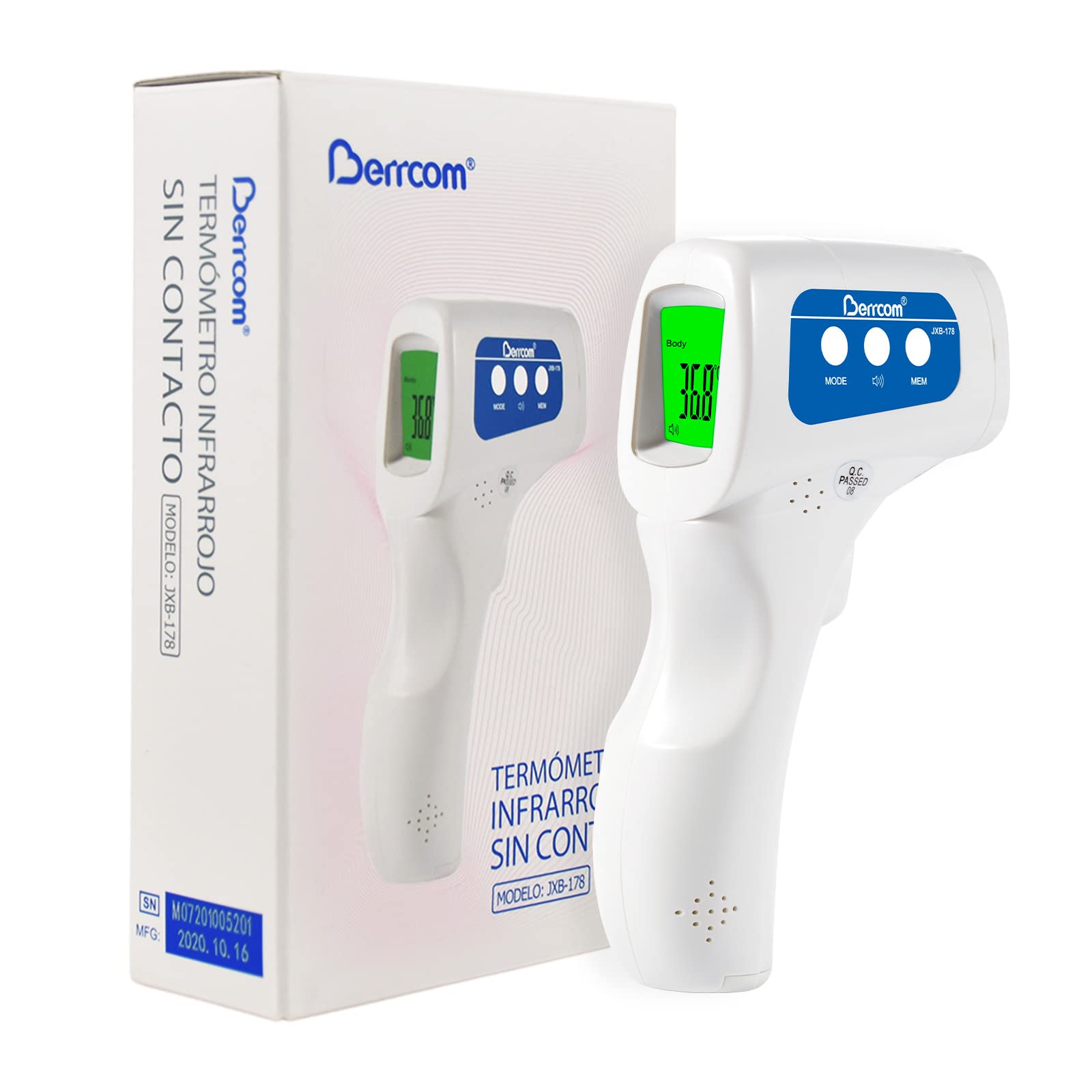 Berrcom Forehead Thermometer for Adults Non Contact Infrared Children Thermomete
