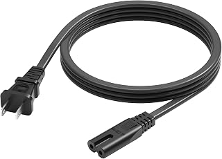 Superer 4FT Power Cord for Xbox Series X/S, Xbox One X/S, Sony PS5/PS4/PS3 | for Sony PS4 PS5 PS3 PlayStation 4 5 3 Slim, Smart TVs, Printers, Universal 2-Prong C7 AC Replacement Cable, ETL Listed
