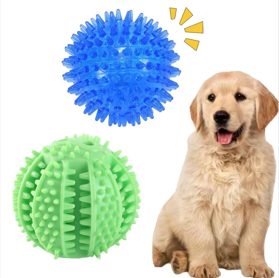 Small and Medium Dogs Toy Balls, Dog Squeaks the Toy, Nontoxic Bite Resistant Te