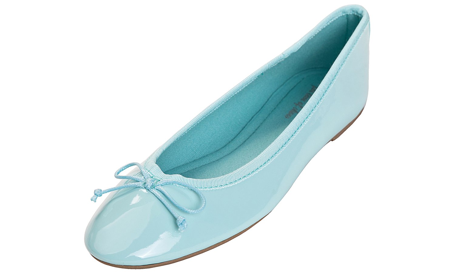 Feversole Ballerina in Coloured Patent Leather with Memory Foam Cushion for Maca