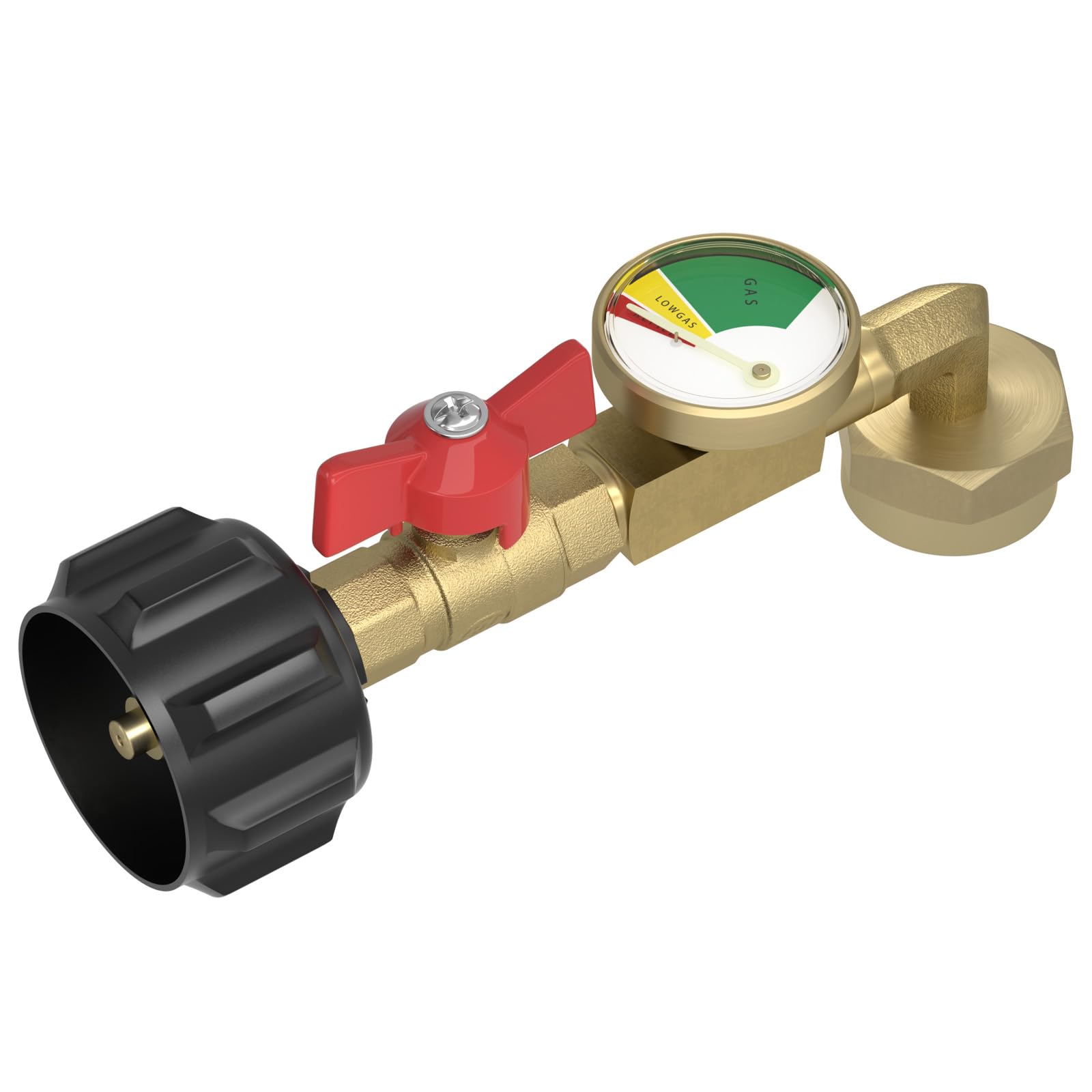 Rushare Propane Refill Adapter for 1 lb. Tanks, with Valve and Gauge | Fill 1 lb