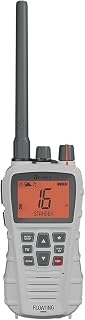 Cobra BlueBound 350 VHF Handheld Marine Radio - White, 6-Watt, Floats | Long Range, NOAA Weather Alerts, International Functionality, IPX7 Waterproof, USB-C, Submersible, LCD Screen, Belt Clip