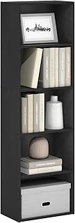 Furinno LUDER 5-Cube Bookcase with Open Shelf, Book Shelf, Blackwood