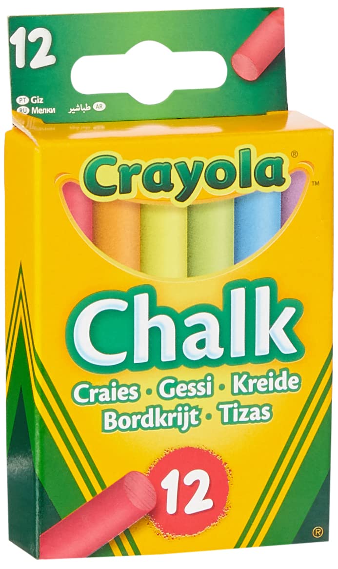 CRAYOLA 12ct Chalk, Classic Colors, Classroom & School Supplies for Kids | 12 cr