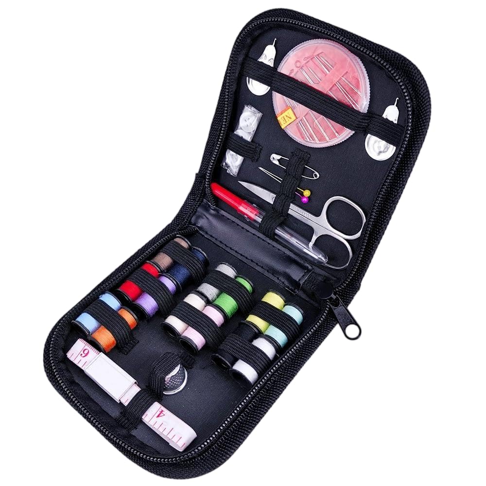 42pcs Sewing Kit for Home, Travel & Emergencies - Filled with Notions Scissor & 