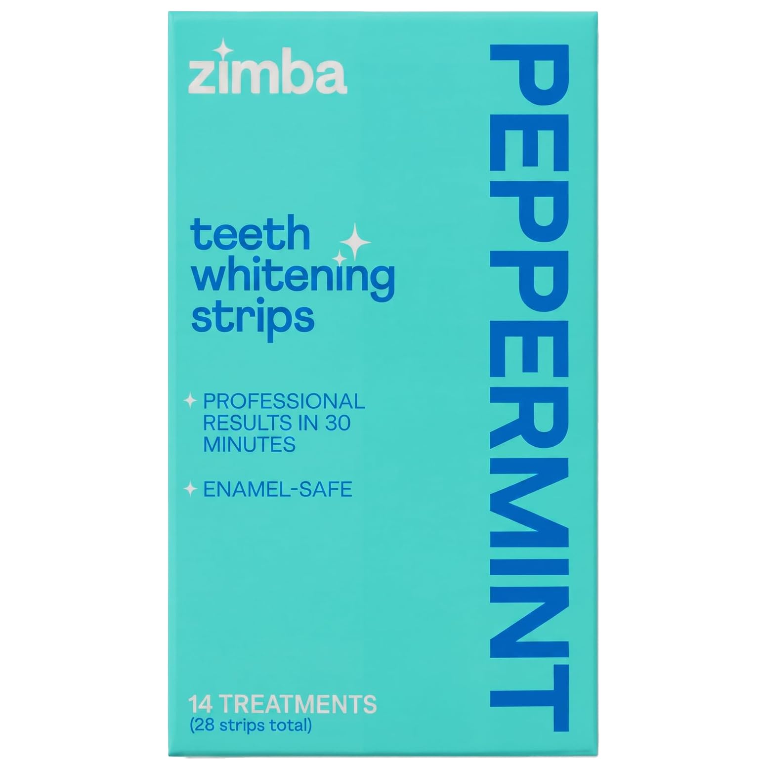 Zimba Teeth Whitening Strips, 28 Non-Sensitive White Strips Teeth Whitener for T
