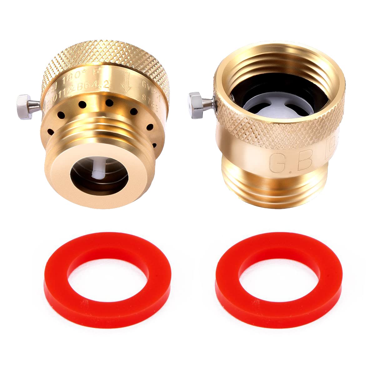 2 Pack Brass 3/4" Inch GHT Hose Bibb Backflow Preventer Vacuum Breaker | Connect