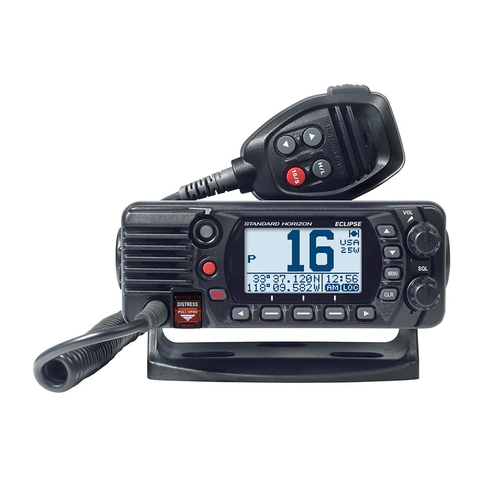 Standard Horizon GX1410GB Eclipse Series 25W Fixed Mount VHF & GPS, Black | 25W,
