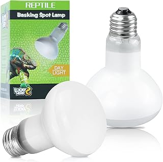 LUCKY HERP Reptile Heat Lamp Bulb, 2 Pack 100W Basking Spot Light for Tortoise D3, E27 Reptile Basking Lamp for Lizard, Snake, Chick, Dog
