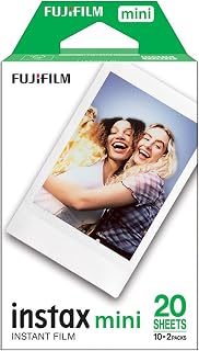 INSTAX mini instant film White Border, 20 shot Pack, suitable for all mini cameras and printers