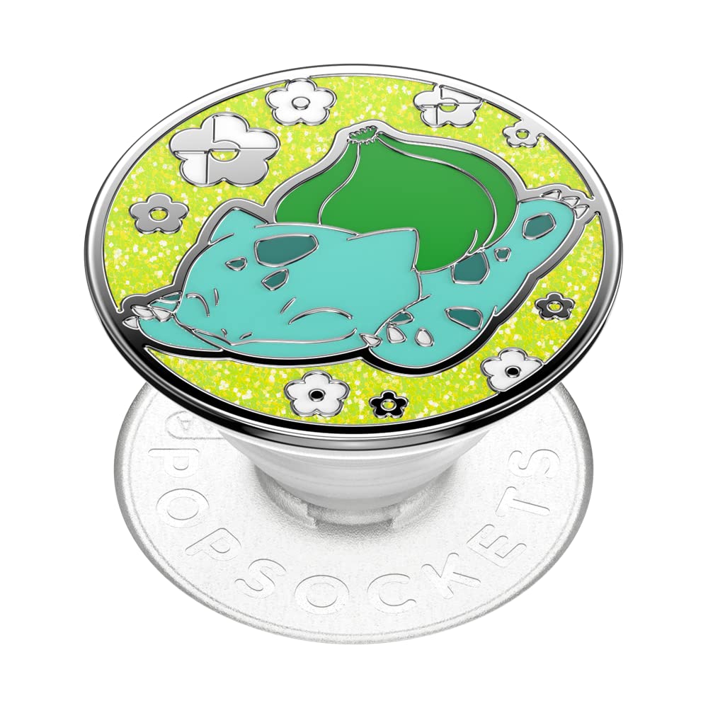 PopSockets Phone Grip with Expanding Stand Pokemon - Enamel Bulbasaur Nap