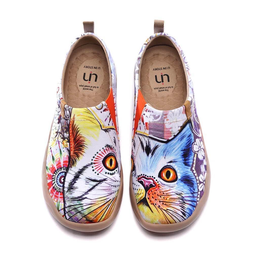 UIN Women's Slip On Shoes Colorful Comfortable Lightweight Art Travel Sneakers C