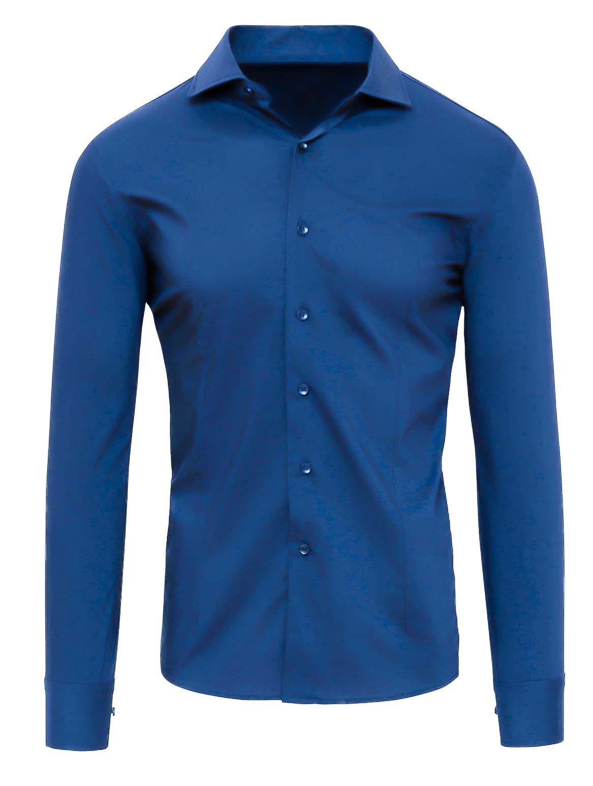 Evoga Men's Slim Fit Elegant Casual Stretch Formal Shirt in Cotton Stretch Elast
