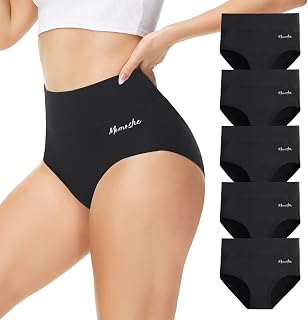 Women's High Waist Panties Pack of 5 Cotton Underwear