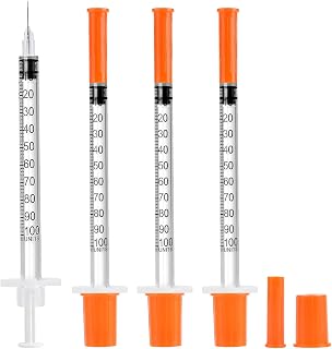 30 PACK U-100 Syringes 30G 5/16" (8mm) 1ml/cc, Disposable Syringe | 30G 5/16" (8mm) 1ml/cc Syringes, Lab Supplies, Individual Wrapped