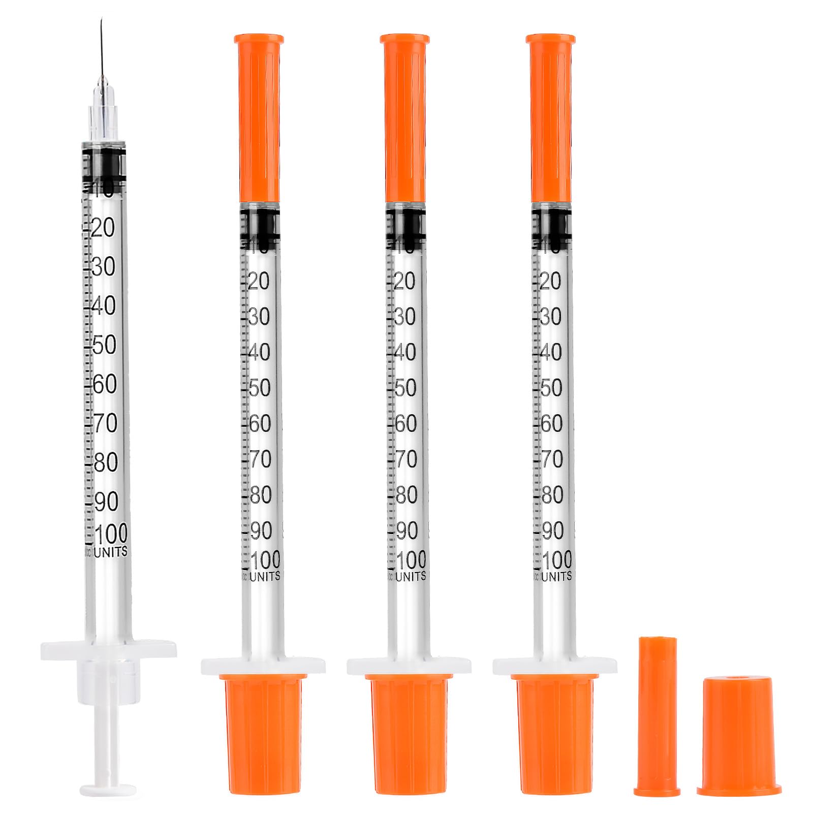 30 PACK U-100 Syringes 30G 5/16" (8mm) 1ml/cc, Disposable Syringe | 30G 5/16" (8
