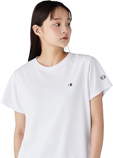 Champion CW-CS350Z Women's Short Sleeve Shirt, Antibacterial, Odor Resistant, Quick Drying, UV Protection, One Point Logo, Short Sleeve Dry T-Shirt