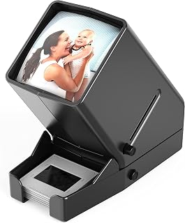 DIGITNOW 35mm Slide and Film Viewer, 3X Magnification, Battery Operation, LED Lighted Illuminated Viewing –for 35mm Slides & Positive Film Negatives(4AA Batteries Included)