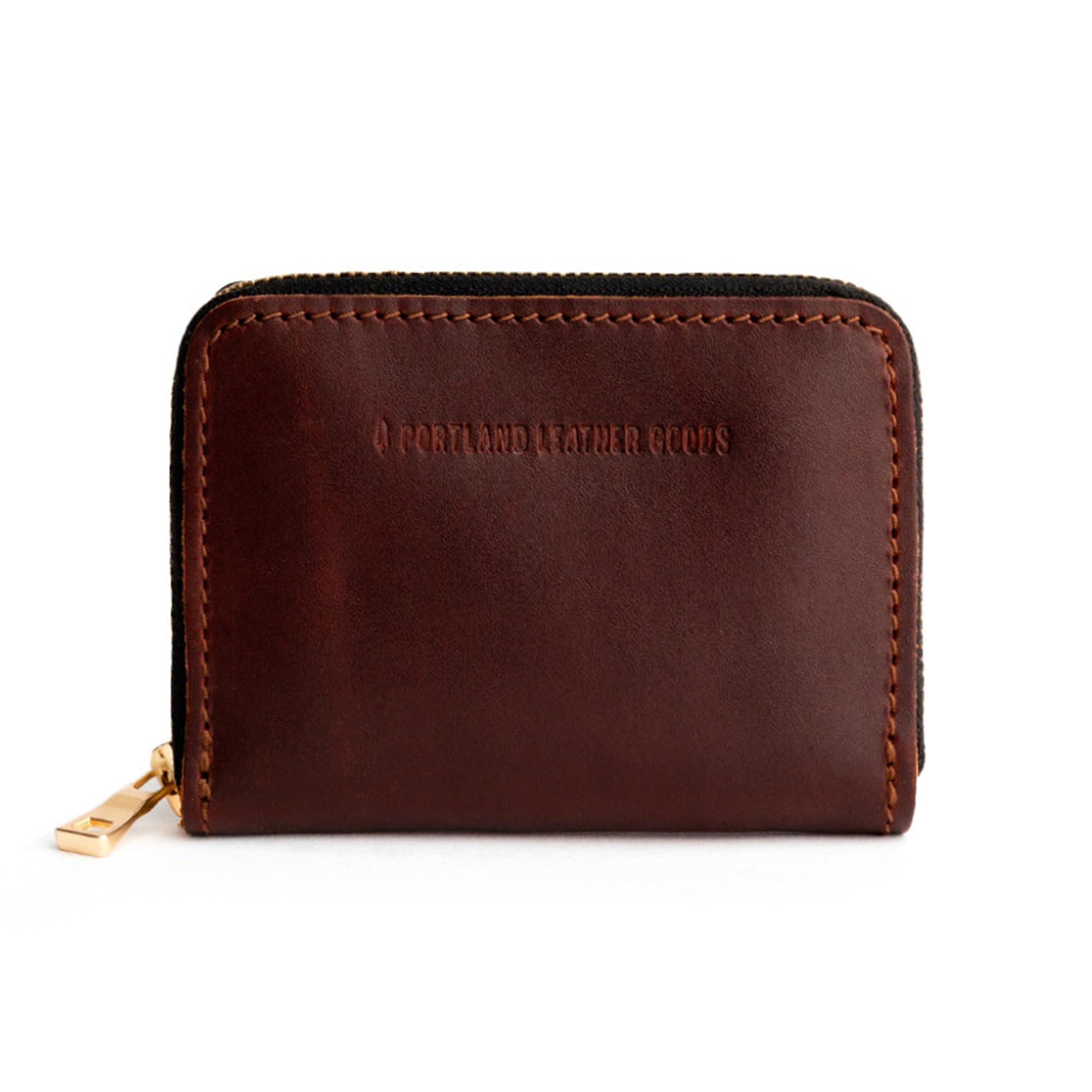 Portland Leather Goods Women's Small Zip Wallet – Expandable Design with Zipper 