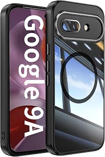 Magnetic Case with Clear Back for Google Pixel 9a, Fit for MagSafe