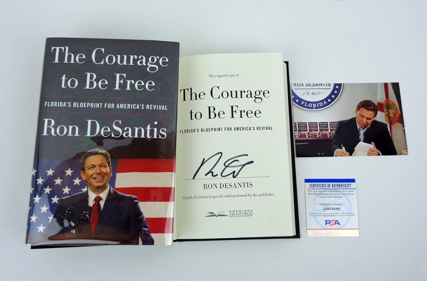 Ron Desantis Signed Autograph The Courage To Be Free 1st Edition Book COA A | Go
