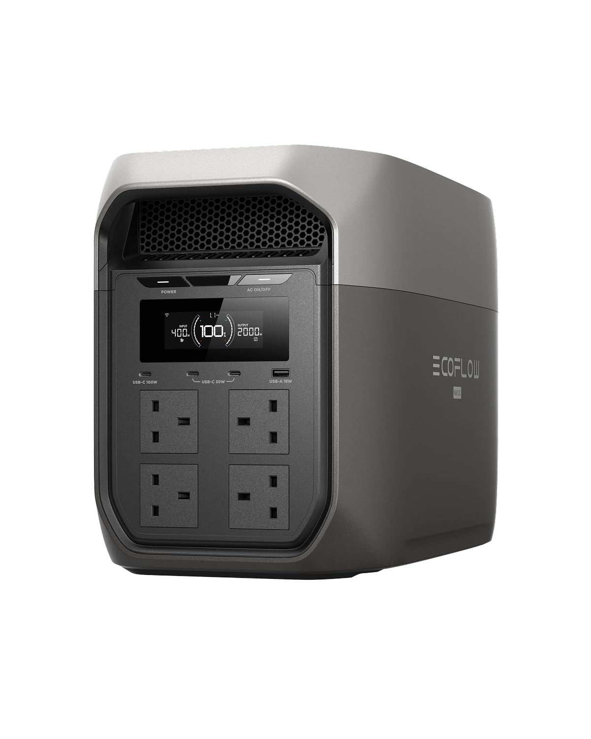 EF ECOFLOW DELTA 3 Max Portable Power Station, 2048Wh LiFePO₄ Battery | 2400W X-
