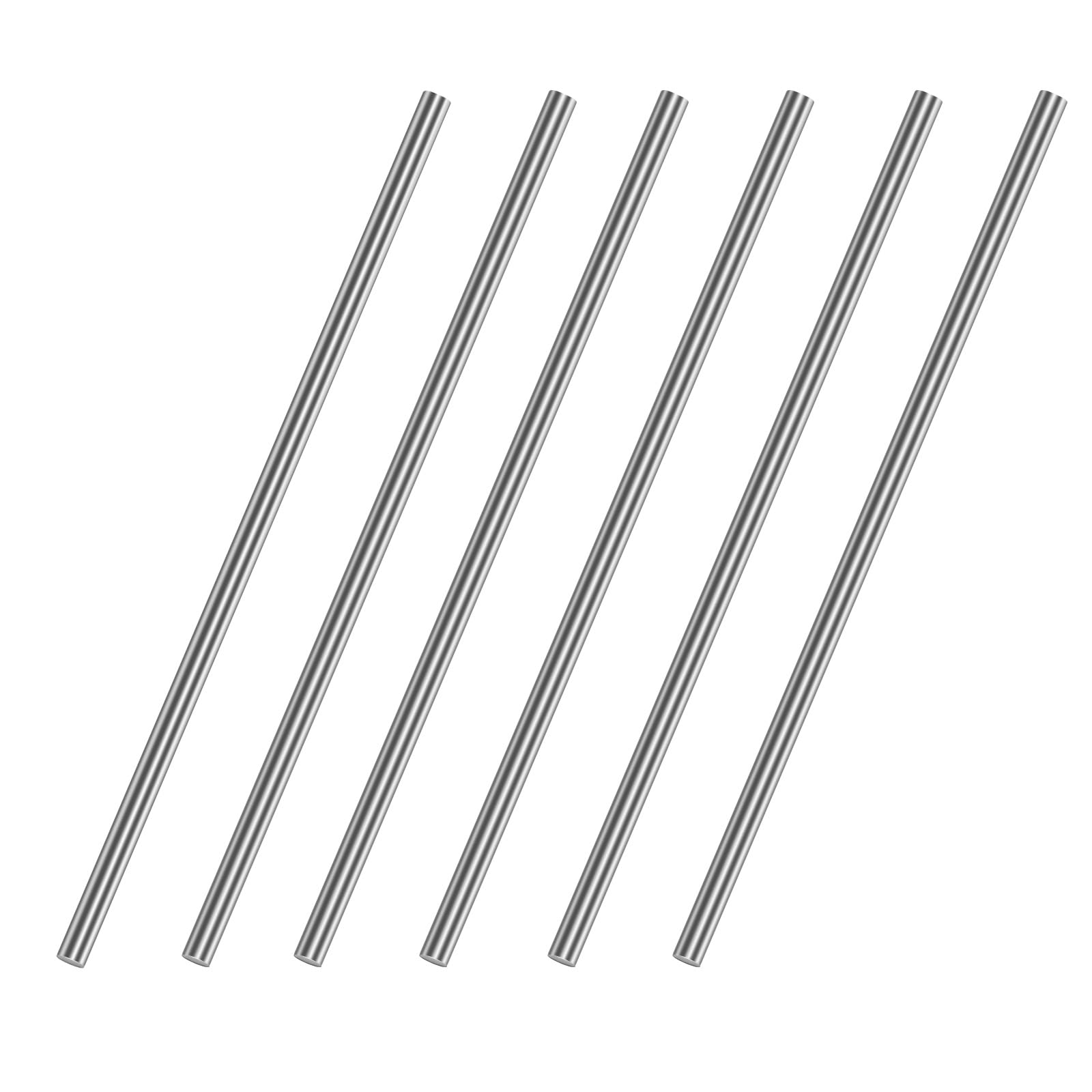 MewuDecor 5mm x 250mm 304 Stainless Steel Round Rod, Metal Solid Shaft Rods for 