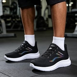 Lightweight Men's Breathable Mesh Running Shoes Platform Athletic Sneakers Non-Slip Comfort Walking Gym Everyday