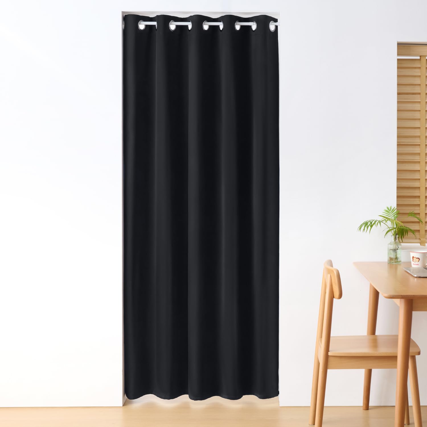 Kumori Partition Curtain, 99.99% Blackout, Thermal Insulated, Warmth Protection,