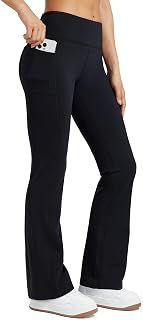 Willit Women's Winter Fleece Lined Thermal Pants Bootcut High Waist Water Resistant Pants