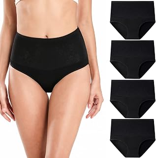 wirarpa Flat Belly Panties Women High Waist Stretch Briefs Panties