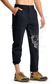 TBMPOY Hiking Pants Men Lightweight Quick Dry Water Resistant Fishing Cargo Pants Workout Trousers with Zipper Pockets for Outdoor Travel