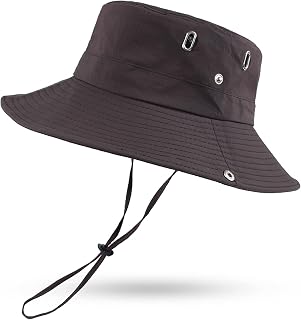 PESAAT Summer Men Fishing Hat UPF 50+ UV Protection Sun Hats for Women Outdoor Wide Brim Bucket Cap