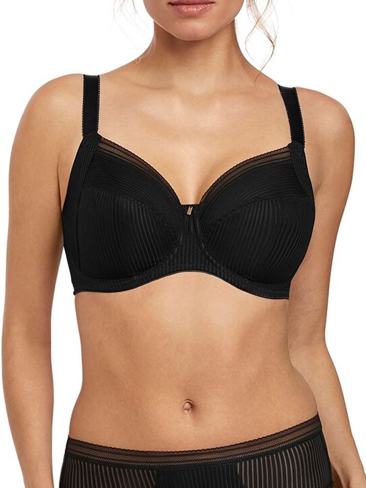 Fantasie Women's Fusion Underwire Cup Side Support Full Coverage Bra, Black, 30F