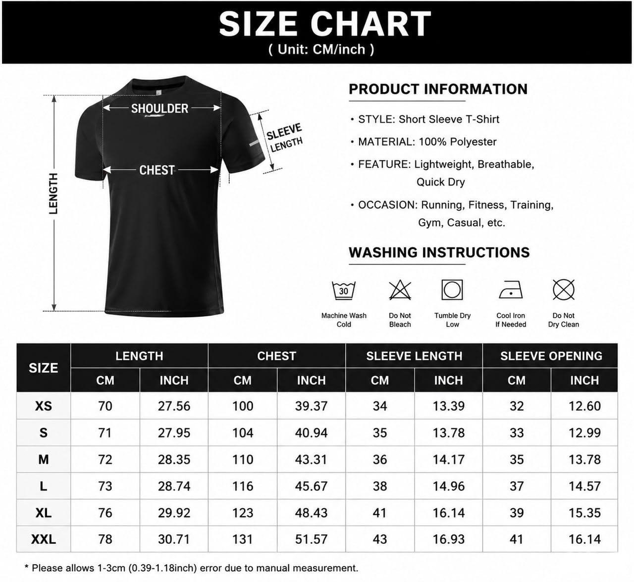 1/2/3/4/5 Pack Quick Dry Crew Neck Short Sleeve T Shirts for Men | Athletic Shor