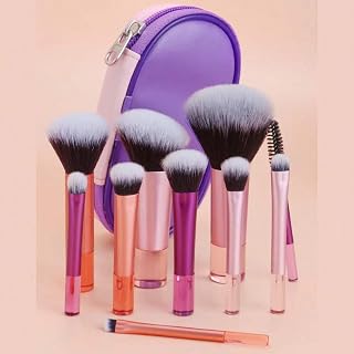 10pcs Mini Makeup Brush Set Soft Synthetic Foundation Blush Eye Shadow Blend, Hypoallergenic for All Skin Types