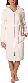 Aquarti Women's Dressing Gown with Zip and Hood