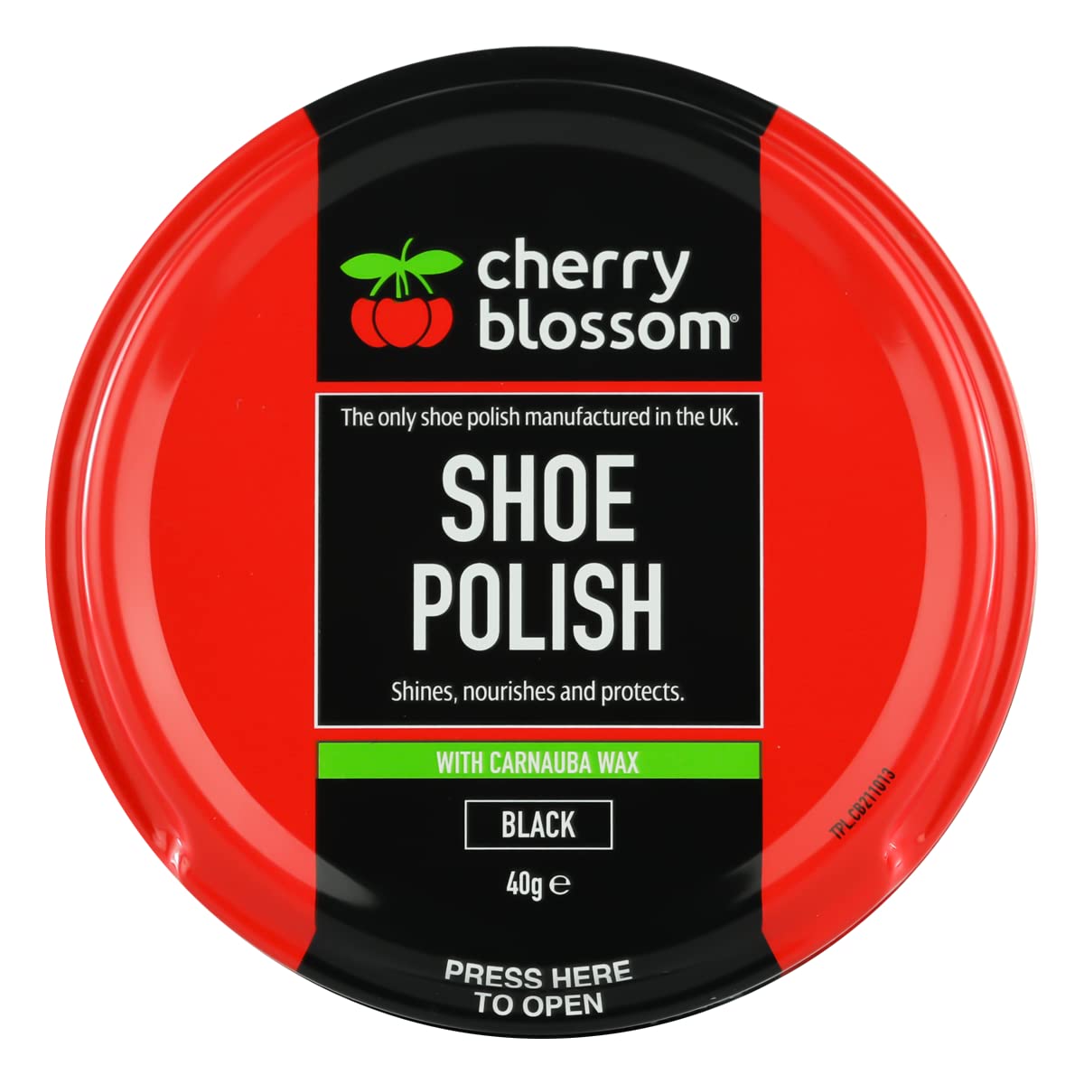 Cherry Blossom Shoe Polish | Black | 40g | Traditional British shoe polish adds 
