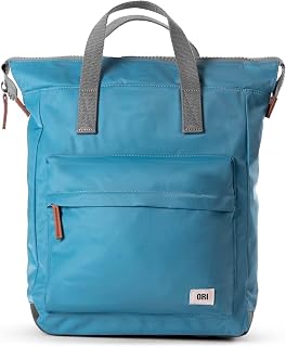 ORI LONDON Bantry Tote Backpack, Medium, Petrol Blue