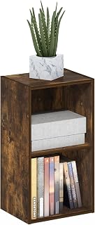 Furinno Pasir Series 2-Tier Bookshelf, Open Rack, Shelf, Small, Storage Shelf, Wooden, Cube Shape, Amber Pine, Easy Assembly, Nordic Style, Compact [Japan Official Import] 21046AP