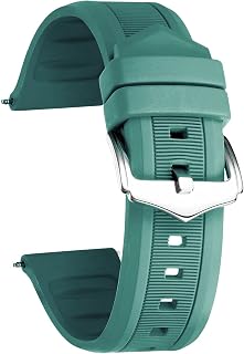 BINLUN Silicone Watch Band, 12mm-28mm Watch Straps, Sizes Available For Men & Women, Durable Replacement Rubber Watch Straps 7 Colors Available (White/Red/Black/Blue/Orange/Gray/Green)