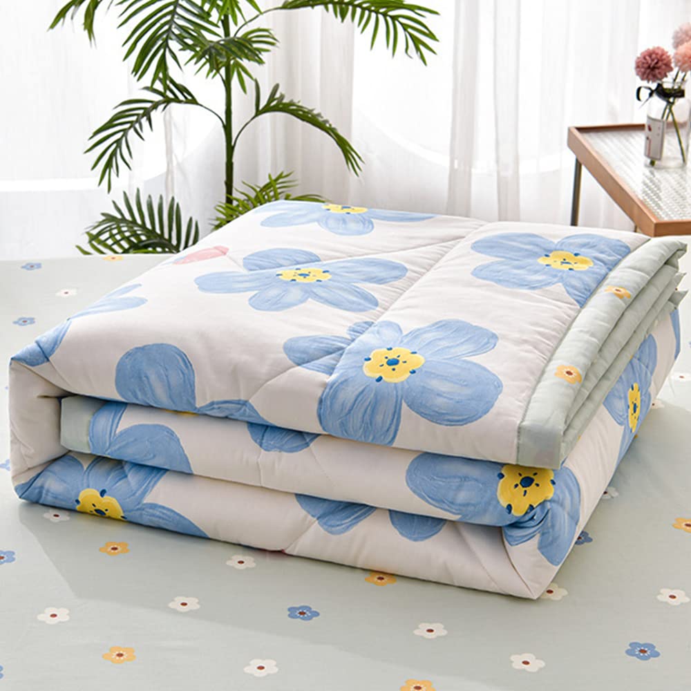 Chickwin Quilt Bedspread Double Single, 3D Simple Reversible Spring Autumn Summe