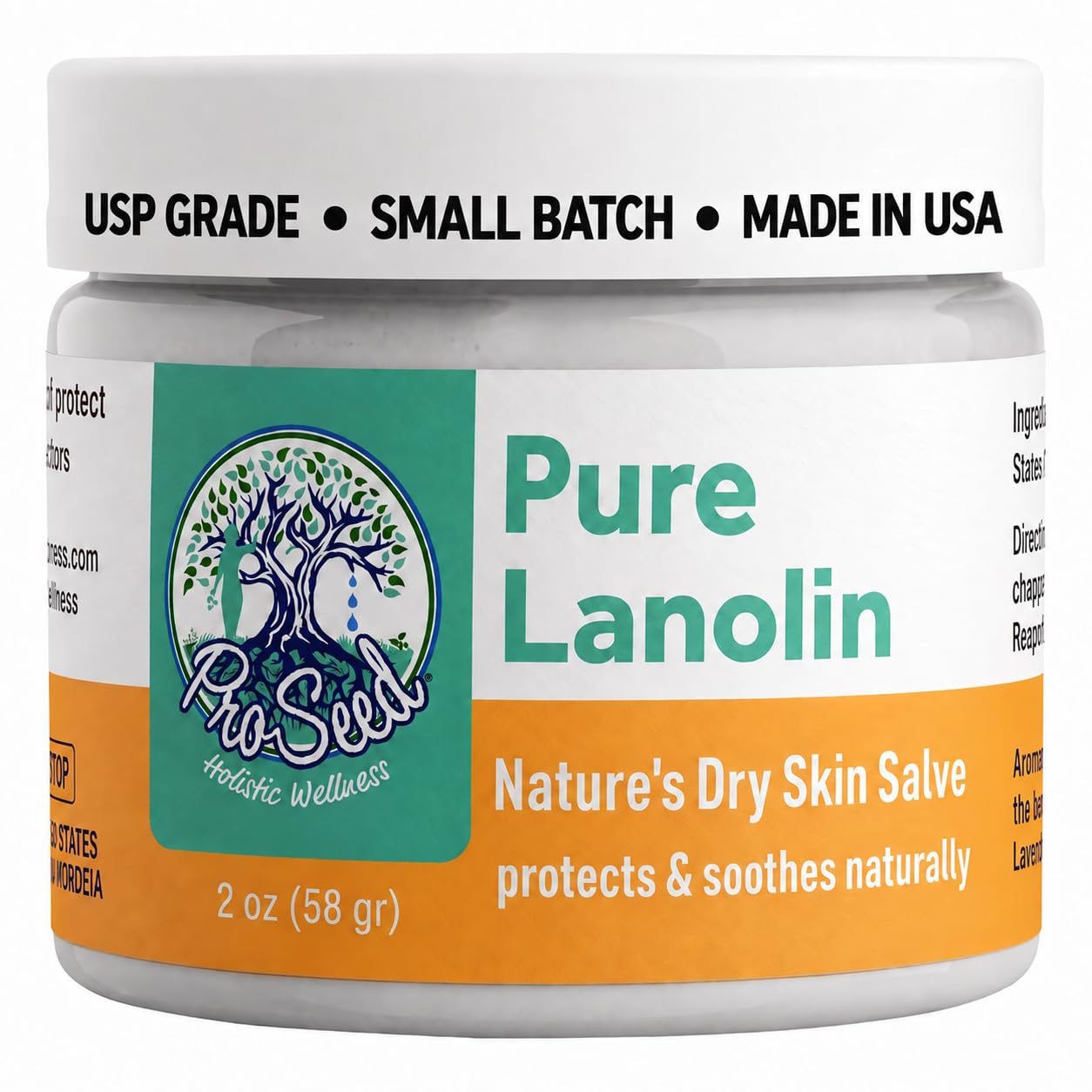 ProSeed Pure Lanolin Balm for Dry & Itchy Skin, Hydrating Moisturizer, 2oz | Unr