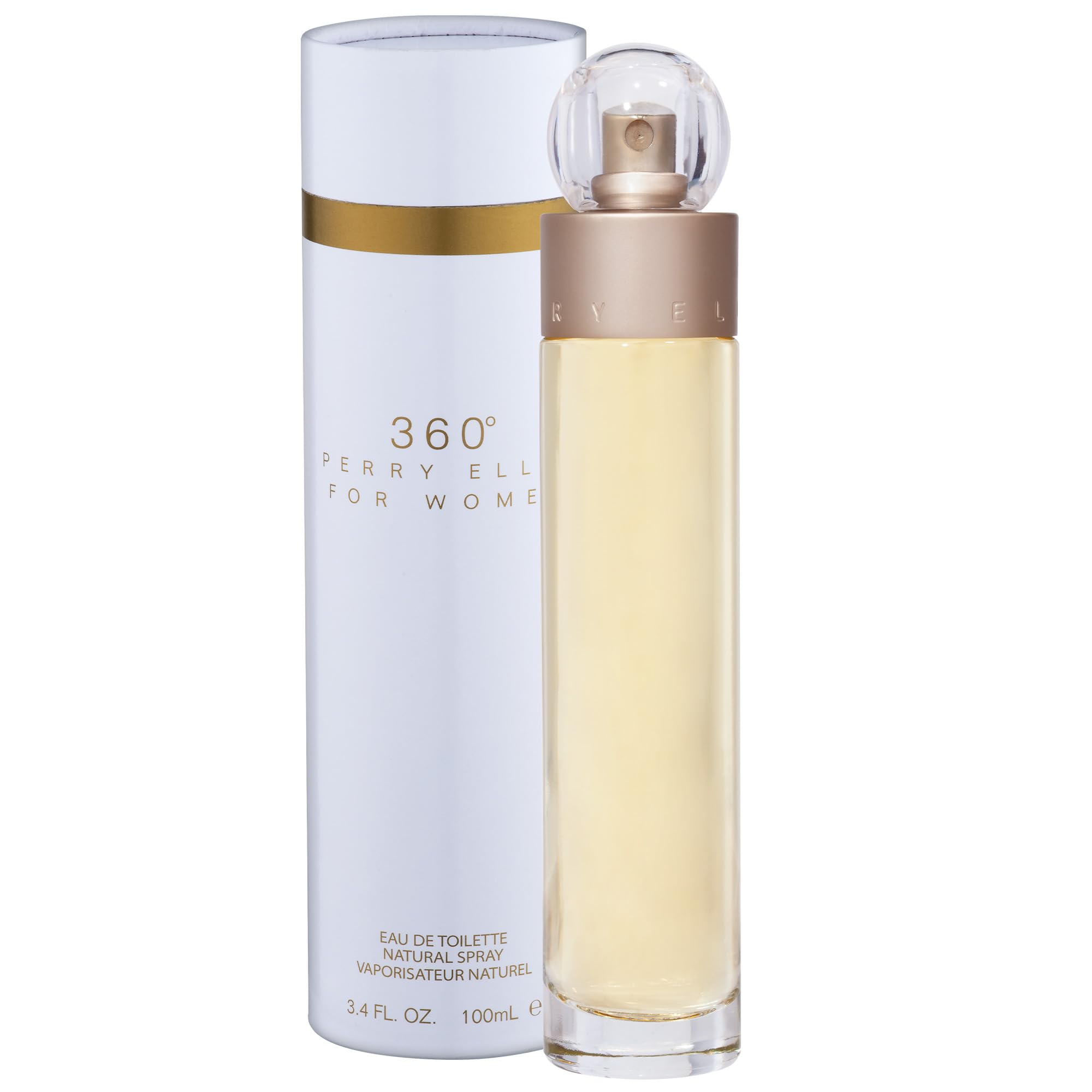 Perry Ellis 360° Eau De Toilette Spray for Women Floral, 3.4 Fl Oz (100 mL) | Pe