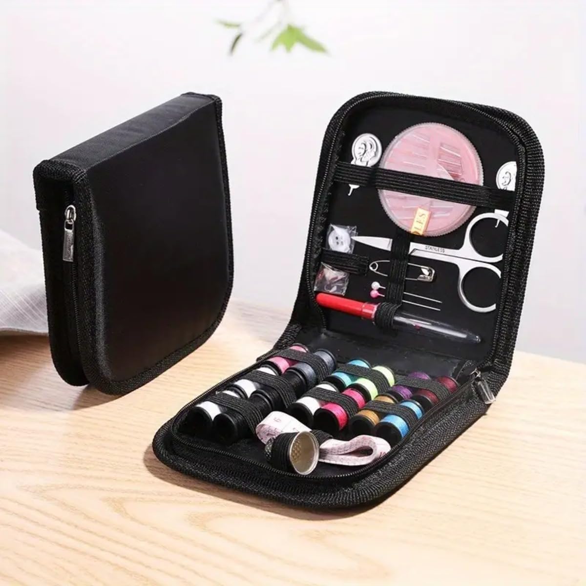 Travel Sewing Kit, 14 colors of high stretch thread, needle, thread and scissors